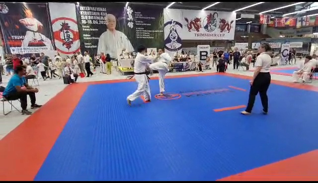 Kyokushin karate Instructor Kleomenis in competition