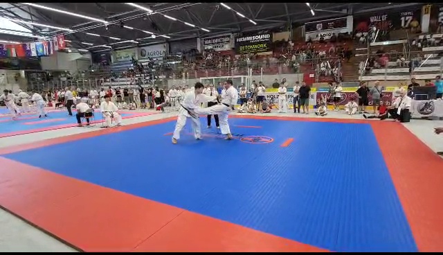 Kyokushin karate Instructor Kleomenis in competition