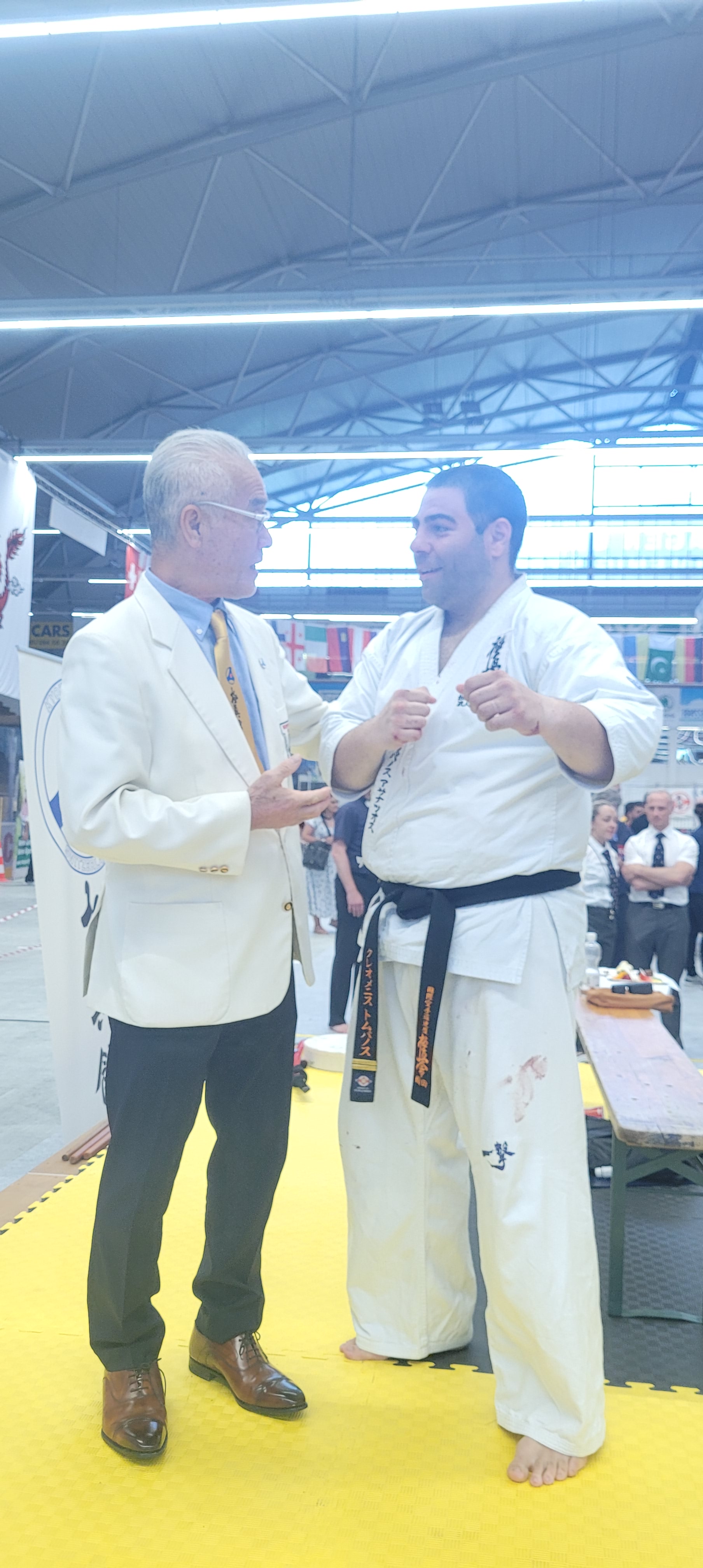 Kyokushin karate Instructor Kleomenis with Kaicho Royama